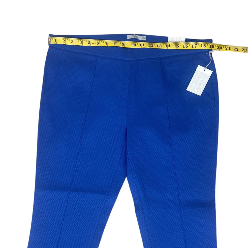 NWT Dalia Royal Blue Textured Ankle Pants (DM) - Picture 3 of 10